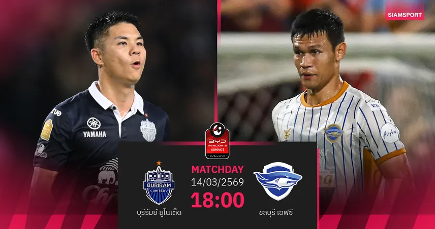 วิเคราะห์บอล บุรีรัมย์ พบ ชลบุรี (14 มี.ค.69) : บุรีรัมย์คว้า3แต้มในบ้าน