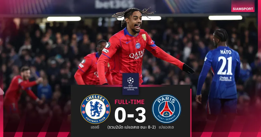 เปแอสเชบุกถล่มเชลซี 3-0 รวมสองนัด 8-2 ทะลุรอบ 8 ทีม ยูฟ่า แชมเปี้ยนส์ ลีก 101205
