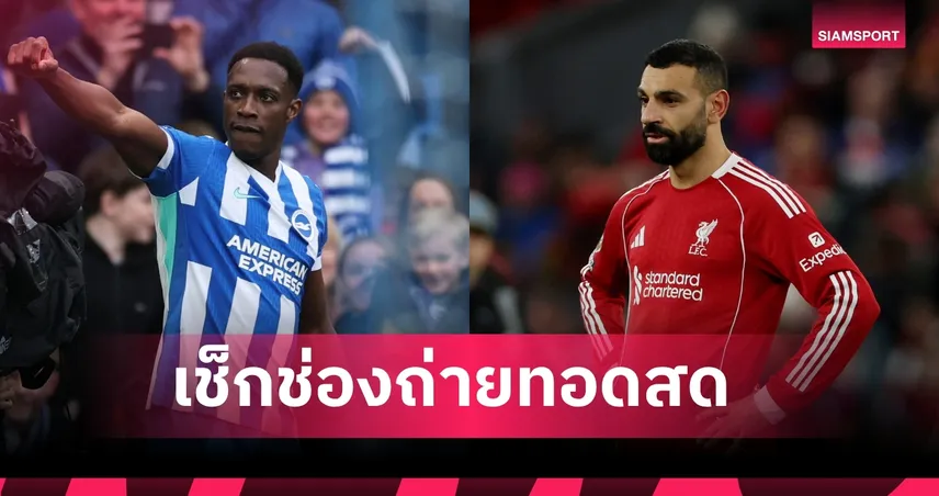 LIVE ดูบอลสด ไบรท์ตัน พบ ลิเวอร์พูล พรีเมียร์ลีก 21 มี.ค. 69 พร้อมลิงก์ดูบอลออนไลน์