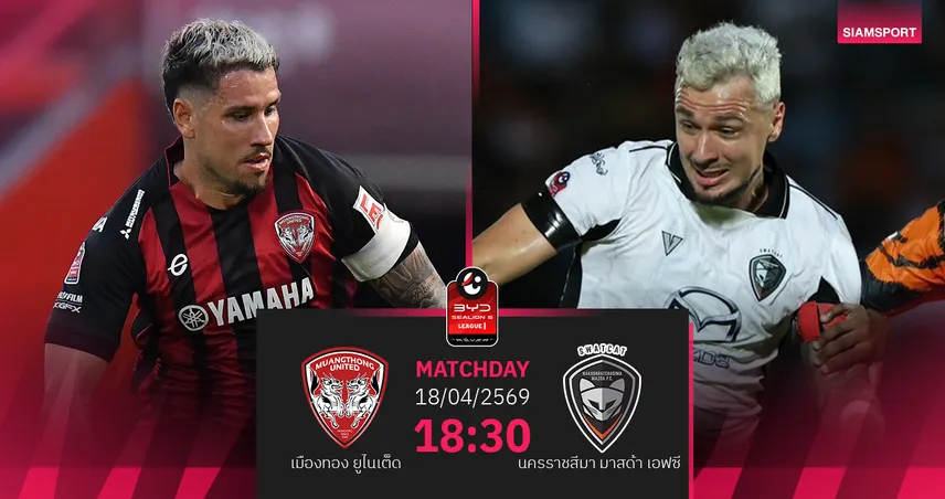 วิเคราะห์บอล เมืองทอง พบ นครราชสีมาฯ (18 เม.ย.69) : กิเลนผยองในบ้าน 102537