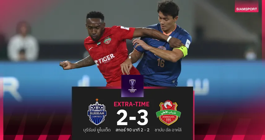 บุรีรัมย์ ต่อเวลาพ่าย ชาบับ อัล อาห์ลี 2-3 ร่วง 8 ทีม ACL Elite 102582