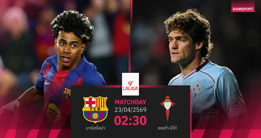 วิเคราะห์บอล บาร์เซโลน่า vs เซลต้า 22 เม.ย. 69 : บาร์ซ่าล่าชัย 8 นัดรวด