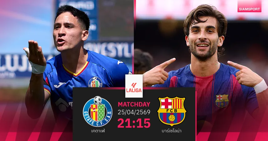 วิเคราะห์บอล เคตาเฟ่ vs บาร์เซโลน่า 25 เม.ย. 69 บาร์ซ่าลุ้นจ่อแชมป์ลีก