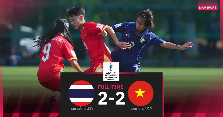 ชบาแก้ว U17 เสมอ เวียดนาม 2-2 เปิดหัวศึกชิงแชมป์เอเชีย 2026
