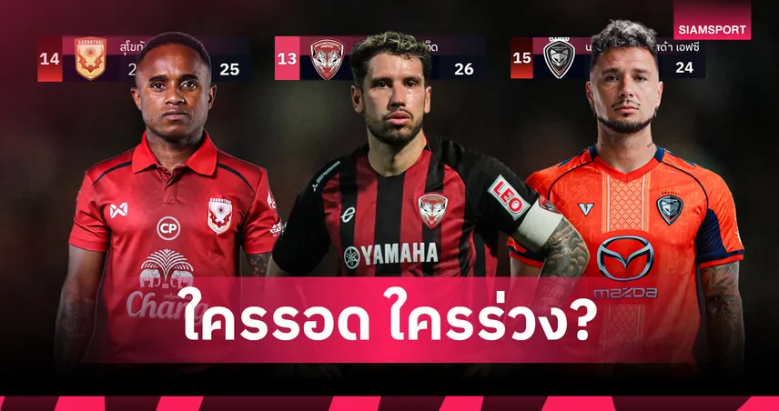 อยู่หรือไป? เปิดสมการหนีตกชั้นไทยลีก-ปักหมุดเกมสุดท้าย 10 พ.ค.รู้เรื่อง