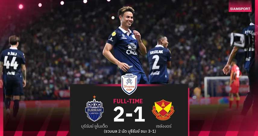 บุรีรัมย์ แซงเชือด เซลังงอร์ 2-1 ซิวแชมป์ Shopee Cup สมัย 2 104359