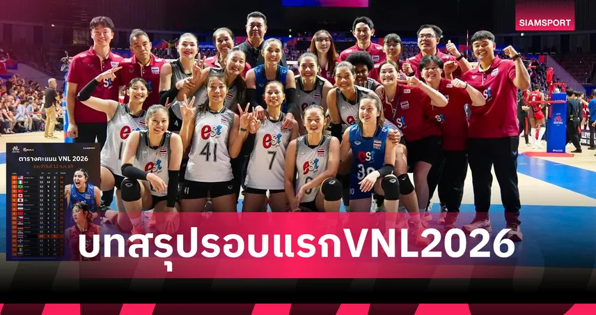 ตารางคะแนน VNL 2026 ไทยจบอันดับ 14 ญี่ปุ่นเข้ารอบไฟนอลส์ บัลแกเรียตกชั้น