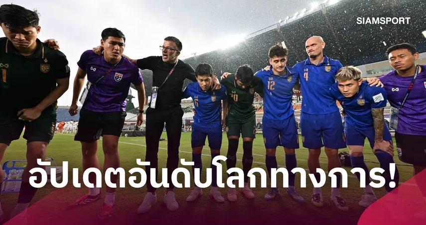 อัปเดตทางการ! ทีมชาติไทย รั้งอันดับ 93 ของโลก ฟีฟ่า แรงกิ้ง เดือนตุลาคม 110438
