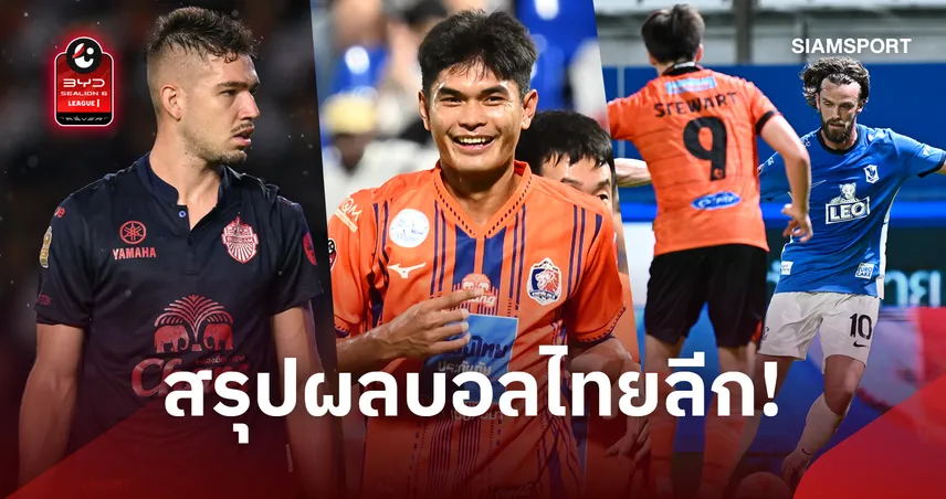 สรุปผลบอลไทยลีก การท่าเรือนำฝูง บุรีรัมย์พ่ายคารัง บีจี-ชลบุรีเฮ 111181