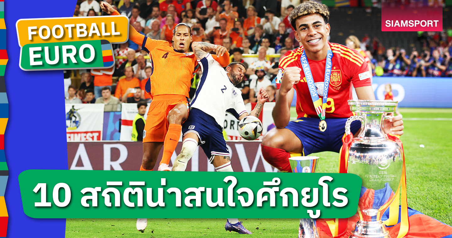 ยามาล เจ๋งจริง, ฟาน ไดค์ มีติดโผ! 10 สถิติความเป็น "ที่สุด" จากศึก ยูโร 2024 