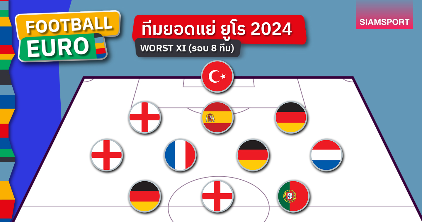 สตาร์ดังติดเพียบ!ทีมยอดแย่ ยูโร 2024 รอบ 8 ทีมสุดท้าย