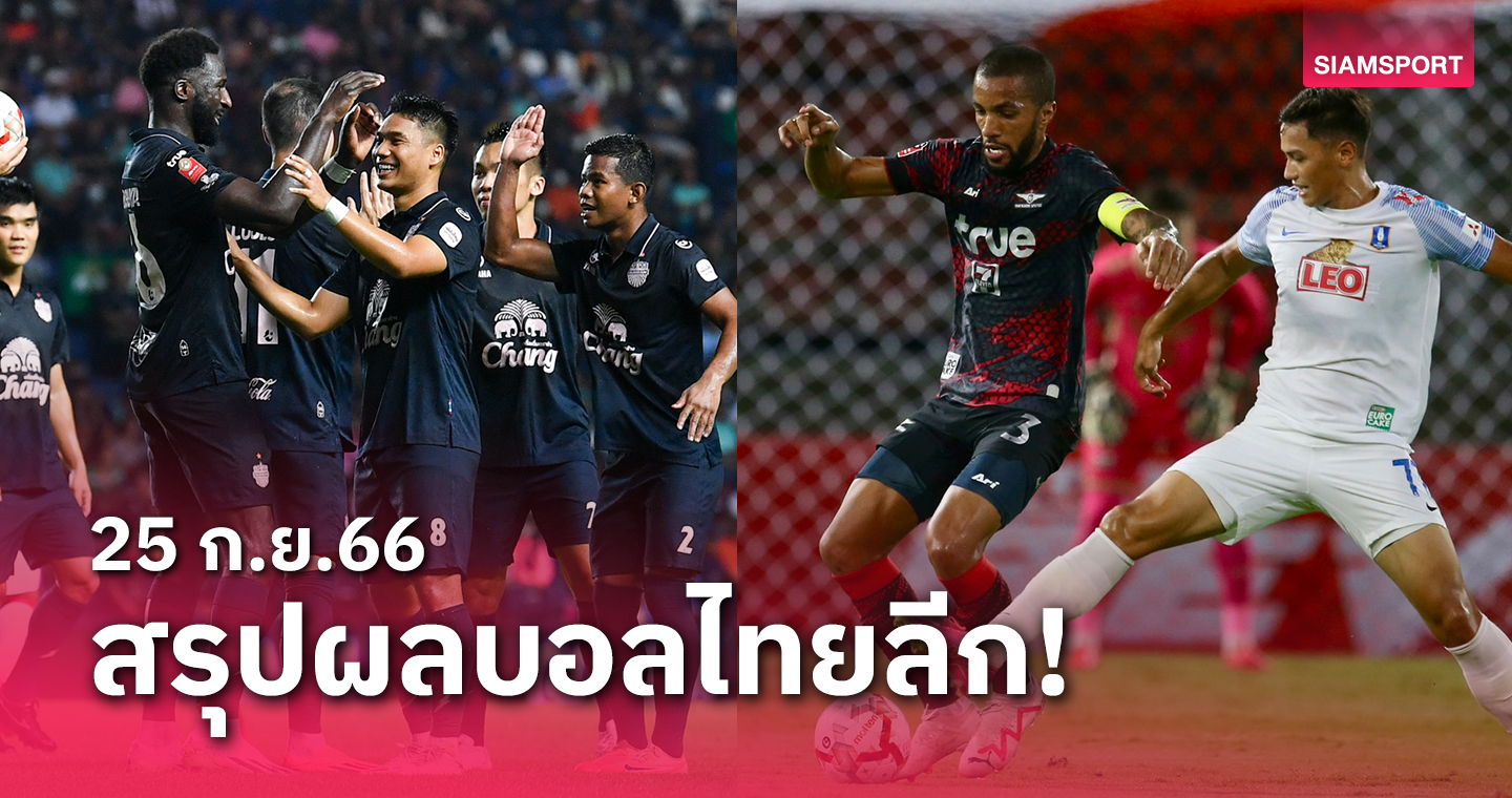 สรุปผลบอลไทยลีก ตารางคะแนน วันจันทร์ที่ 25 ก.ย.66