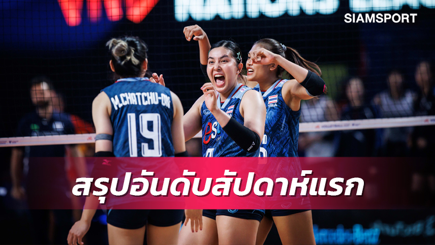 สรุปตารางคะแนนวอลเลย์บอลเนชั่นส์ลีก หลังจบสัปดาห์แรก - เช็กโปรแกรมสนาม2