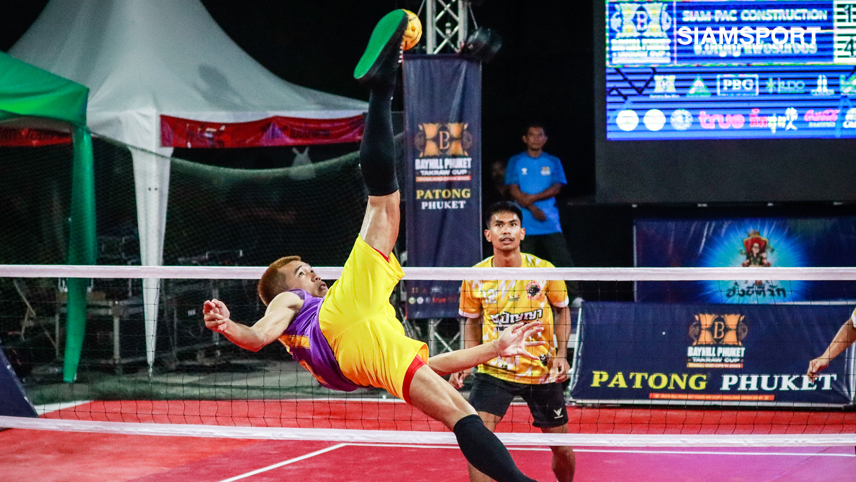 บ้านบะขามแก๊งส์ฟาดดุทะลุ 8 ทีมตะกร้อคู่เบย์ฮิลล์ภูเก็ตฯ