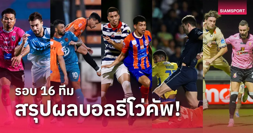 สรุปผลบอล รีโว่คัพ วันที่ 26 ก.พ.68 บุรีรัมย์-แบงค็อกลิ่ว, แชมป์เก่าบีจีร่วง