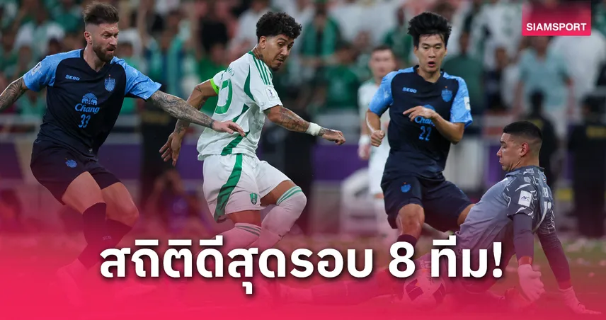 บุรีรัมย์ ยูไนเต็ด ยังไปไม่ถึงท็อปไฟว์เอเชีย จอดป้ายรอบ 8 ทีม ACL 2024/25