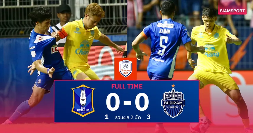 บุรีรัมย์ ยันเจ๊า บีจี 0-0 ลิ่วชิง Shopee Cup ดวลทีม มาโน่ โพลกิ้ง