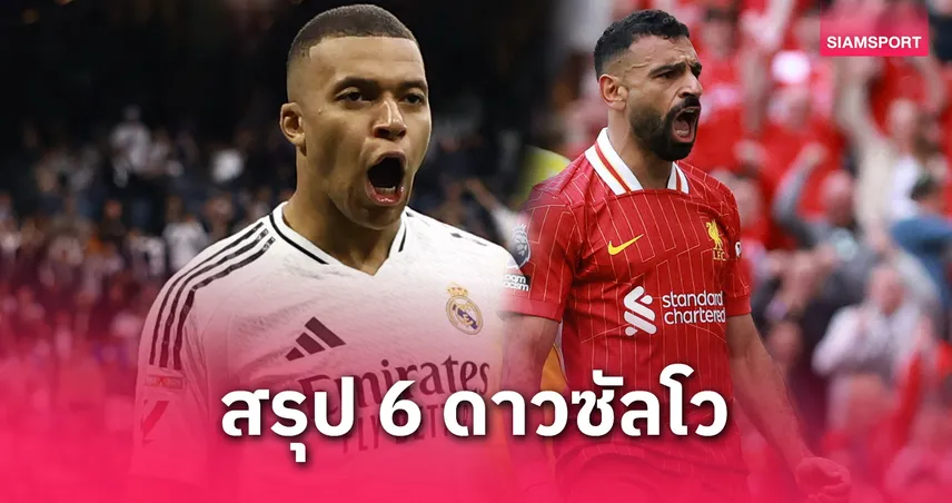 เอ็มบั๊ปเป้ ซิวรองเท้าทองคำยุโรป 2025 – เปิดอันดับดาวยิง 6 อันดับแรก