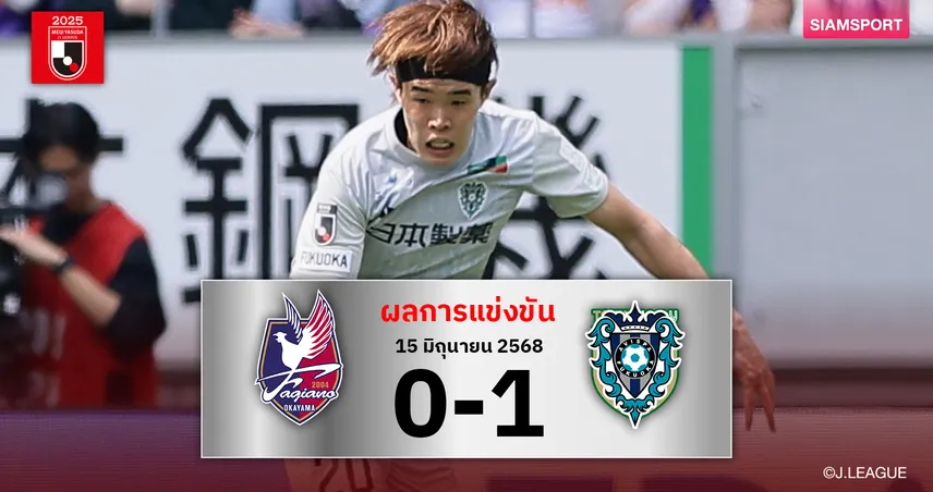 ผลบอล อวิสปา ฟุกุโอกะ ปลดล็อคเฮในลีกรอบ10นัด บุกหั่น ฟาเจียโน่ โอคายาม่า หวิว 1-0