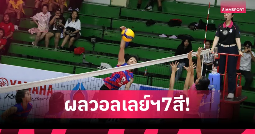 6 ทีมแกร่งลิ่วรอบสอง วอลเลย์บอลนักเรียนหญิง แชมป์กีฬา 7HD 2025 ลุ้นเข้ารอบแบ่งกลุ่ม
