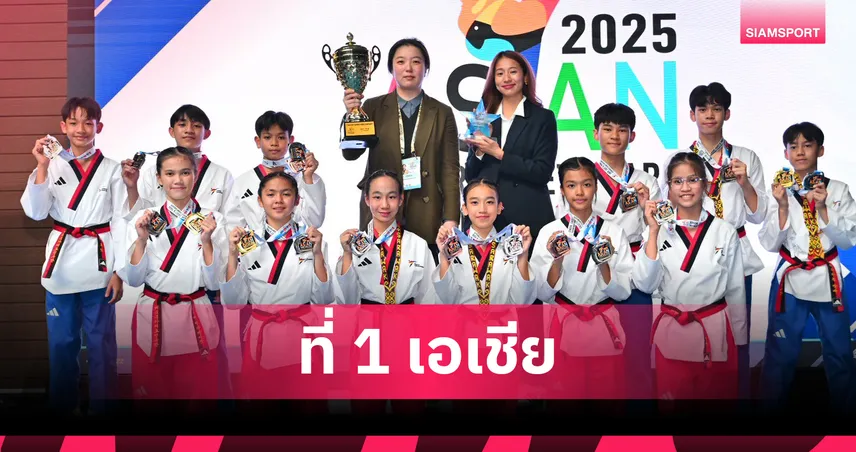 เทควันโดพุมเซ่เยาวชนไทยคว้า 3 ทองส่งท้าย ผงาดแชมป์เอเชีย 2025  