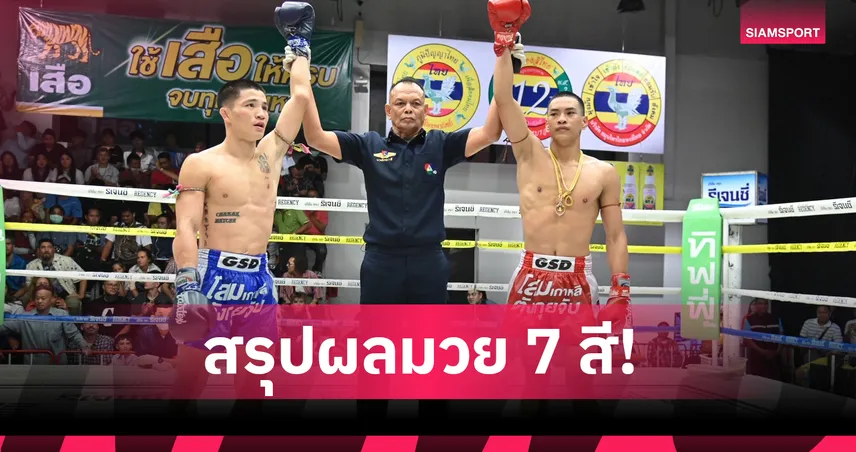 ผลมวยไทย 7 สี 31 ส.ค. 2568 : คู่เอกเดือด! เพชรสยาม เสมอ โปเย สุดมันส์