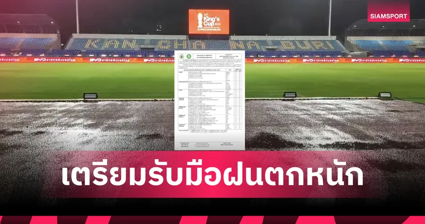 คิงส์คัพ 2025 เสี่ยงฝนถล่ม! กรมอุตุฯ เตือนกาญจนบุรี 70% แฟนบอลพกร่มเชียร์ช้างศึก