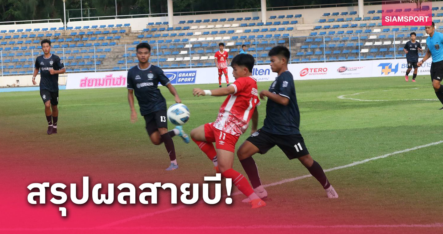 แข้งบุรีรัมย์พลิกพ่ายชลบุรี ศึกบอล BMA U-17 นัดแรก สายบี