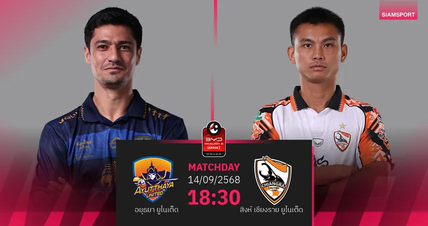 วิเคราะห์บอล อยุธยา พบ สิงห์ เชียงราย (14 ก.ย. 68) : อยุธยาเล่นในบ้านต้องมีแต้ม