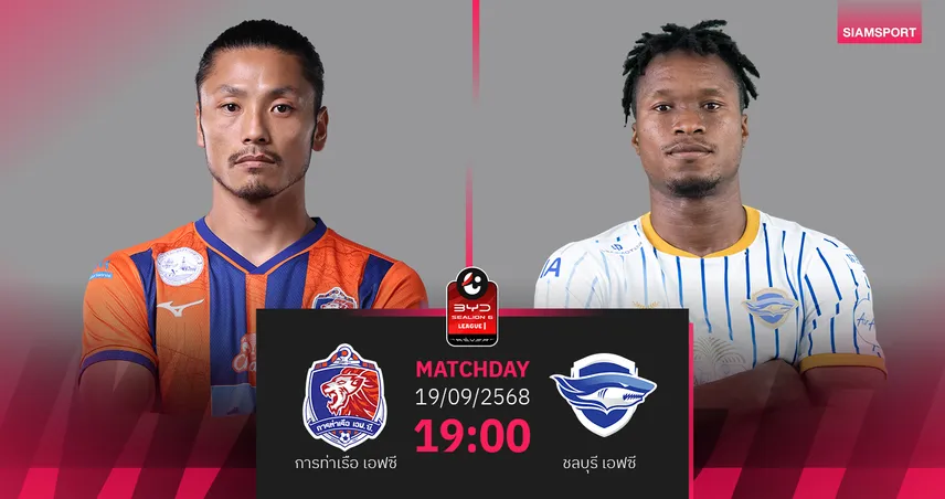 วิเคราะห์บอล การท่าเรือ vs ชลบุรี (19 ก.ย.68) : ท่าเรือคืนฟอร์มเฮในรัง
