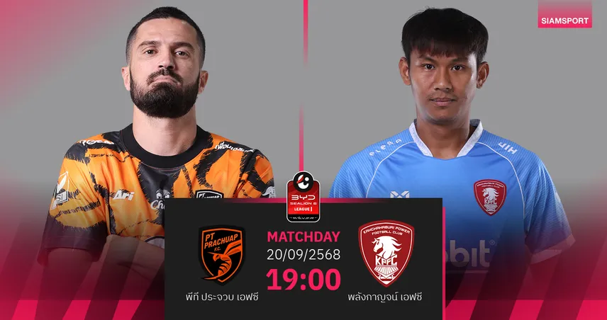วิเคราะห์บอล พีที ประจวบ พบ พลังกาญจน์ (20 ก.ย. 68) : ประจวบในรังแพ้ยาก