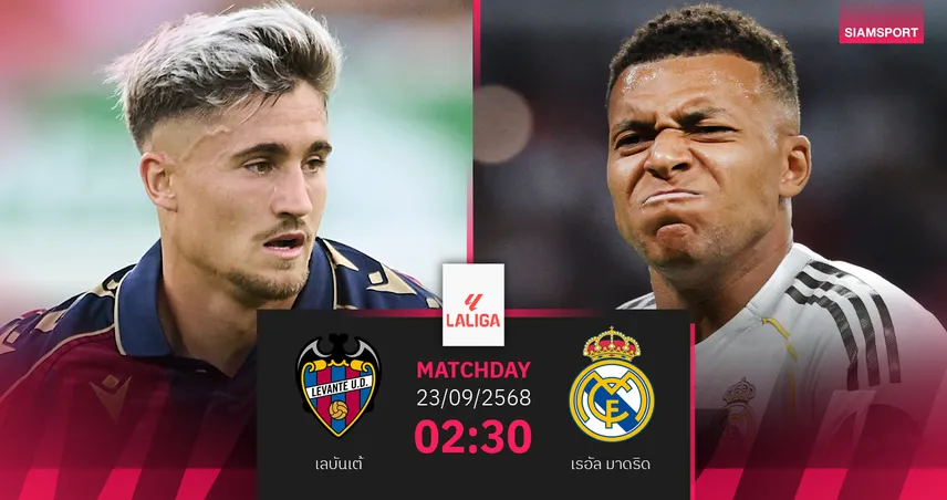 วิเคราะห์บอล เลบันเต้ vs เรอัล มาดริด (23 ก.ย. 68) : ชุดขาวลุ้นชัยต่อเนื่อง