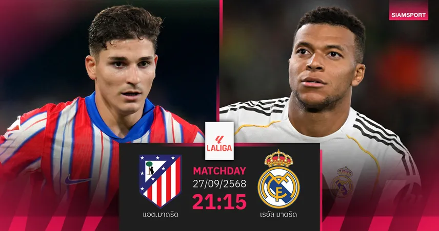 วิเคราะห์บอล แอต.มาดริด vs เรอัล มาดริด 27 ก.ย. : ลาลีกาเดือดมาดริดดาร์บี้
