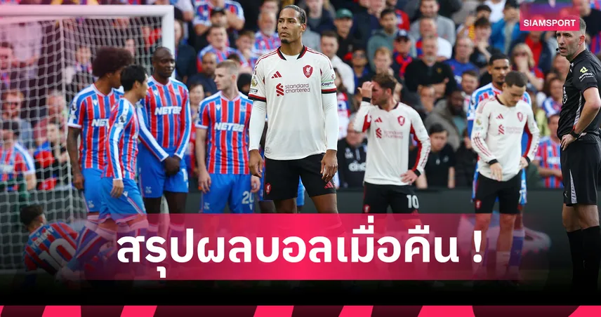 สรุปผลบอล : แมนยู,ลิเวอร์พูล,เชลซี นัดกันพ่าย, ตราหมี จัดให้กระหน่ำ มาดริด