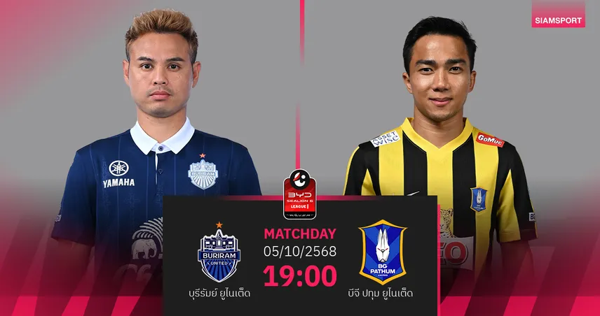 วิเคราะห์บอล บุรีรัมย์ พบ  บีจี ปทุม (5 ต.ค. 68) : บุรีรัมย์ แกร่งในบ้าน 