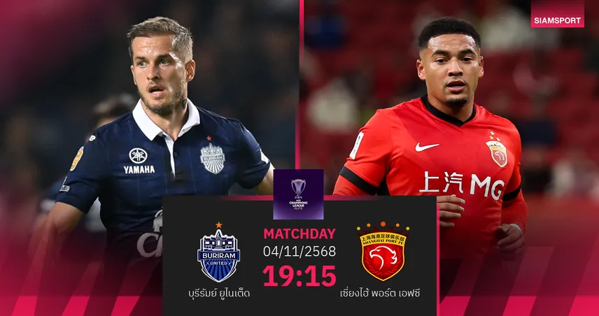 วิเคราะห์บอล บุรีรัมย์ พบ เซี่ยงไฮ้ พอร์ต (4 พ.ย.68) : บุรีรัมย์ลุ้นเก็บ 3 แต้ม
