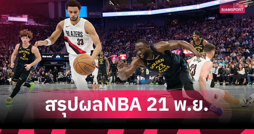 เคอร์รี่ 38 แต้มยังแพ้!เทรลเบลเซอร์ส บุกพิชิต วอร์ริเออร์ส