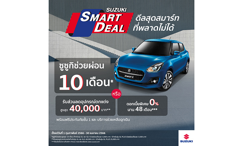 SUZUKI SWIFT สปอร์ตแฮทช์แบ็กยอดนิยม ยอดขายปี 2565 เติบโตเพิ่ม 3%