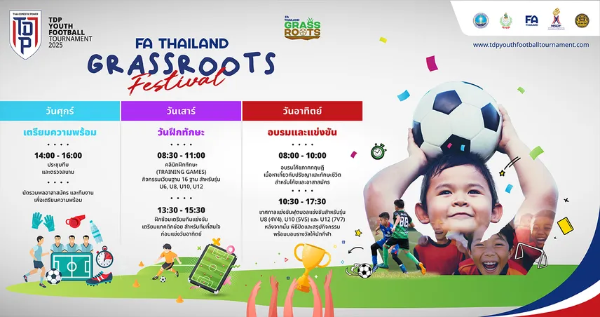 FA THAILAND GRASSROOTS Festival!! มหกรรมฟุตบอลเยาวชน TDP Youth 