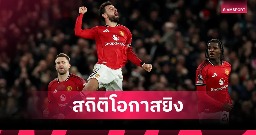 แมนยู นำห่าง! สถิติโอกาสยิง พรีเมียร์ลีก หลังผ่าน 16 นัด