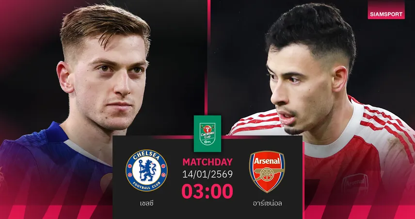 วิเคราะห์บอล เชลซี vs อาร์เซน่อล 14 ม.ค. 69 : ลอนดอนเดือดตัดเชือกยกแรก