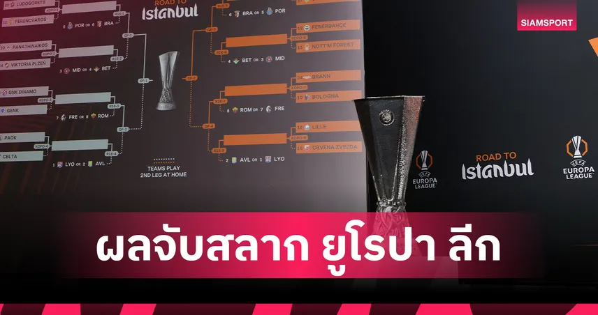 จับติ้วยูโรปาลีกเพลย์ออฟ! ฟอเรสต์ชนเฟเนร์บาห์เช่ เซลติกบู๊สตุ๊ตการ์ต