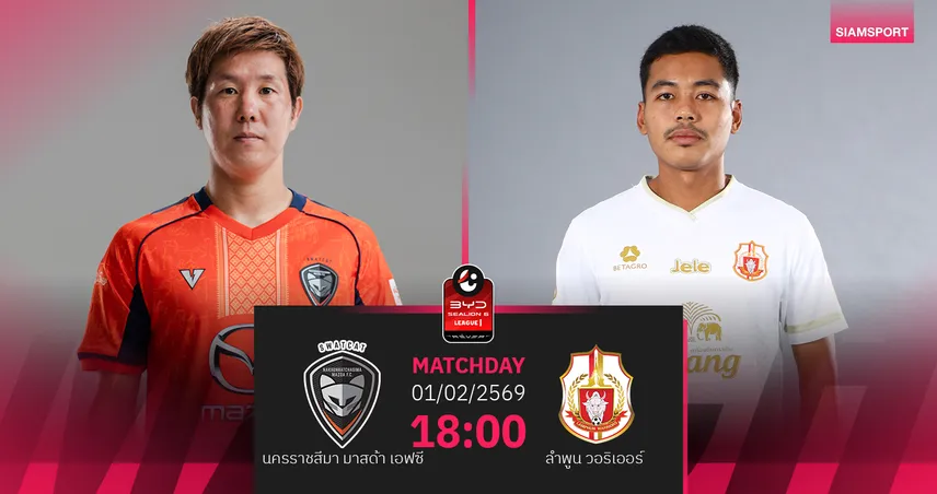 วิเคราะห์บอล นครราชสีมาฯ พบ ลำพูน (1 ก.พ.69) : ลำพูนมีแต้มกลับรัง