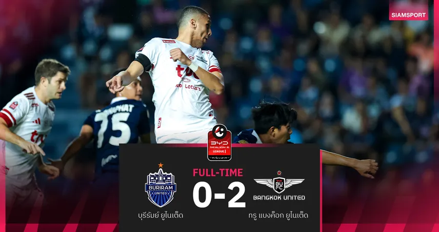 บุรีรัมย์ พังคาบ้าน! ทรู แบงค็อกฯ บุกเชือด 2-0 ส่งเจ้าถิ่นแพ้นัดที่ 2 ซีซั่นนี้