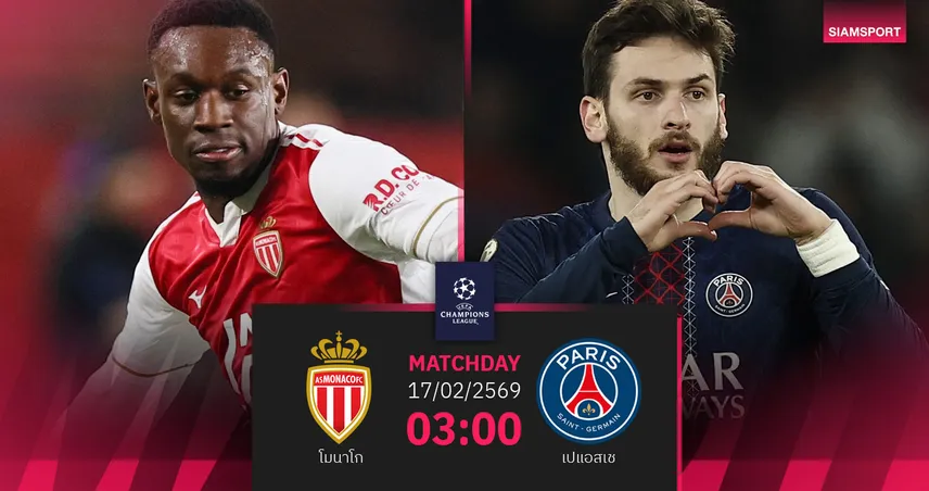 วิเคราะห์บอล โมนาโก vs เปแอสเช 17 ก.พ. 69 : ศึกสายเลือดลีกเอิงแย่งตั๋วน็อกเอาต์