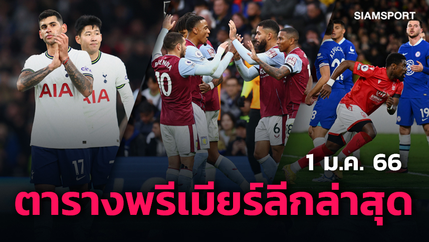 สเปอร์ส อดทวงที่ 4 จากแมนยู, เชลซี ตามท็อปโฟร์ไกล สรุปผลและตารางพรีเมียร์ลีกล่าสุด