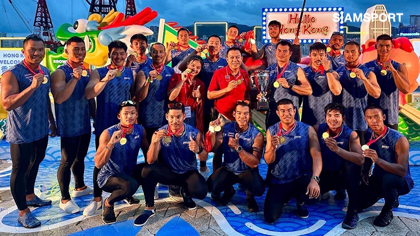 ทัพเรือมังกรไทยชุดเตรียมเอเชียนเกมส์อุ่นฝีพายแจ่มศึกนานาชาติฮ่องกง