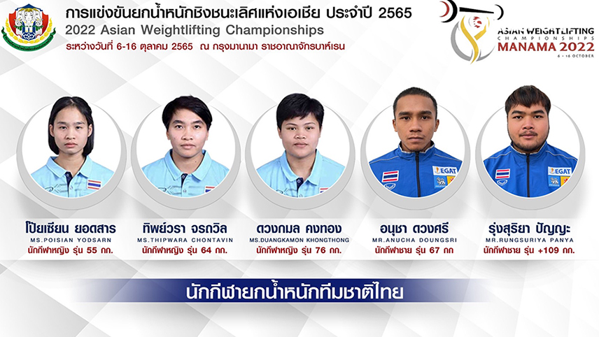 ยกเหล็กแบโผ5จอมพลังลุยศึกเอเชียที่บาห์เรน