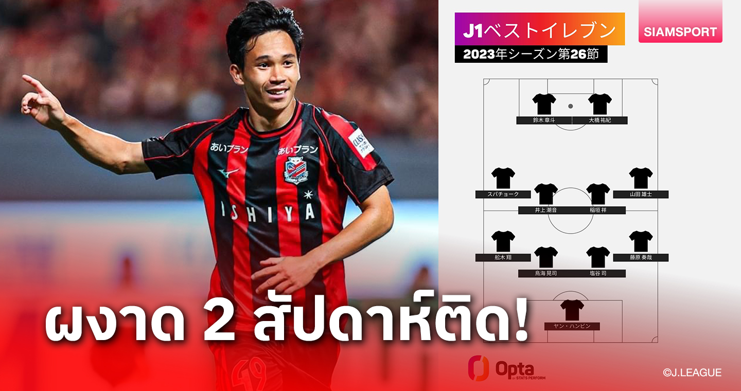 Opta เลือก สุภโชค สารชาติ ติด 11 แข้งยอดเยี่ยม เจลีก นัด 26