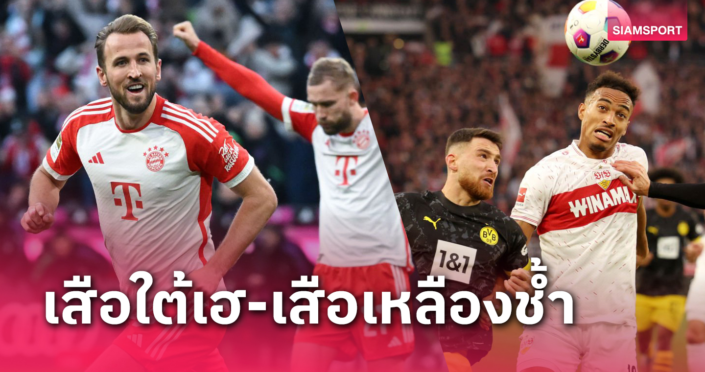 บาเยิร์น ร้วท้ายเกม 4-2 เคน ฮอตกดอีก 2, ดอร์ทมุนด์ ไม่ฟื้น 1-2